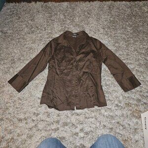 Apt. 9 Button Up Shirt 3/4 length sleeves